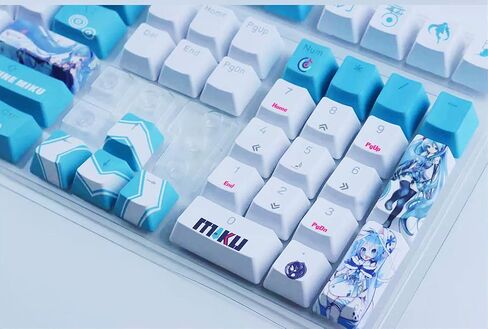 Computer keyborads PBT Dye Upgrade 108 Keycap Set OEM Profile Keycaps Keyset with Puller for Cherry Mx Gateron Kailh Switch Mechanical Keyboard (Anime keycaps bika in Saudi Arabia