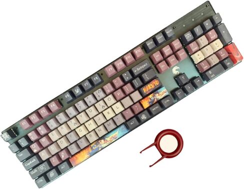 Computer keyborads PBT Dye Upgrade 108 Keycap Set OEM Profile Keycaps Keyset with Puller for Cherry Mx Gateron Kailh Switch Mechanical Keyboard (Anime keycaps bika in Saudi Arabia