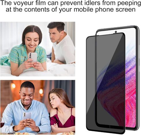 عبوتان من واقي شاشة الخصوصية لهاتف Samsung Galaxy S22 Plus/ S22+ [زجاج مقسى مضاد للتجسس]، فائق الدقة، مضاد للخدش، خالٍ من الفقاعات، زجاج واقي سهل التركيب 9H أسود (ليس لهاتف S21/S22 Ultra) in Kuwait