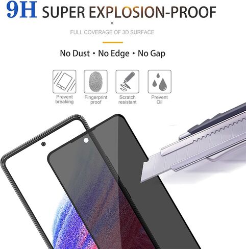 عبوتان من واقي شاشة الخصوصية لهاتف Samsung Galaxy S22 Plus/ S22+ [زجاج مقسى مضاد للتجسس]، فائق الدقة، مضاد للخدش، خالٍ من الفقاعات، زجاج واقي سهل التركيب 9H أسود (ليس لهاتف S21/S22 Ultra) in Kuwait