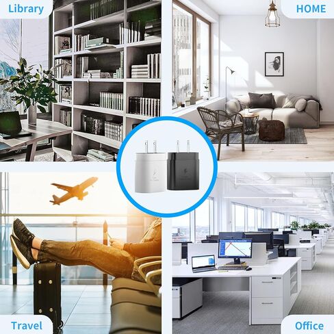 25W USB C Charger Block, PD Fast Charging Power Adapter for Samsung Galaxy A55 A35 M15 M14 F15 S24 Xcover 7 A25 A15 S23 FE A05S F34 Z Fold 5 Flip 5(2pcs) in Kuwait