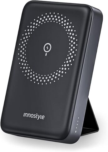 Magnetic Wireless Power Bank, 10000mAh Magnetic Portable Charger with Foldable Stand for iPhone 15/14/13/12 Series, PD 20W Fast Charging with USB-C Cable in Saudi Arabia