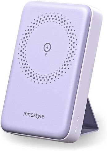 بنك طاقة لاسلكي مغناطيسي، شاحن محمول مغناطيسي بقدرة 10000 مللي أمبير في الساعة مع حامل قابل للطي لسلسلة iPhone 15/14/13/12، شحن سريع PD 20 وات مع كابل USB-C in Kuwait