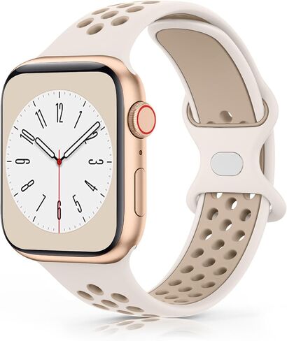 Vancle Silicone Bands Compatible with Apple Watch Band 38mm 40mm 41mm 42mm 44mm 45mm 49mm, Soft Breathable Waterproof Wristbands Straps for iWatch Series Ultra 2 Ultra 9 8 7 6 5 4 3 2 1 SE Women Men in Saudi Arabia