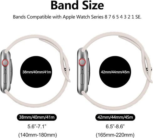 Vancle Silicone Bands Compatible with Apple Watch Band 38mm 40mm 41mm 42mm 44mm 45mm 49mm, Soft Breathable Waterproof Wristbands Straps for iWatch Series Ultra 2 Ultra 9 8 7 6 5 4 3 2 1 SE Women Men in Saudi Arabia