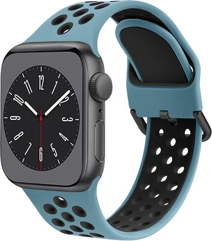 Vancle Silicone Bands Compatible with Apple Watch Band 38mm 40mm 41mm 42mm 44mm 45mm 49mm, Soft Breathable Waterproof Wristbands Straps for iWatch Series Ultra 2 Ultra 9 8 7 6 5 4 3 2 1 SE Women Men in Saudi Arabia