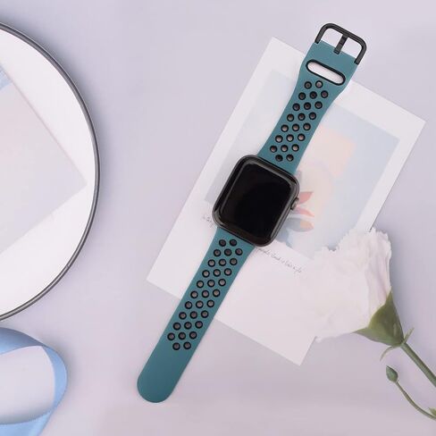 Vancle Silicone Bands Compatible with Apple Watch Band 38mm 40mm 41mm 42mm 44mm 45mm 49mm, Soft Breathable Waterproof Wristbands Straps for iWatch Series Ultra 2 Ultra 9 8 7 6 5 4 3 2 1 SE Women Men in Saudi Arabia