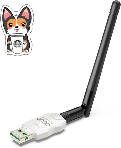 Class 1 Long Range Bluetooth Adapter for PC, QGOO USB Bluetooth Adapter for PC 5.3+EDR, Bluetooth Dongle Bluetooth Receiver Support Windows10/8.1/8/7（white-101） in Saudi Arabia