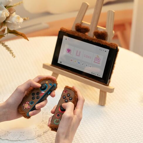 غطاء حماية مخملي لطيف متوافق مع نينتندو سويتش - حافظة جلدية ممتصة للصدمات ومضادة للخدش لجهاز سويتش - رودولف مخملي in Kuwait