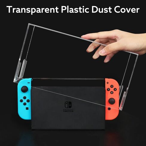 غطاء غبار FYY لجهاز نينتندو سويتش، غطاء واقٍ شفاف من الأكريليك الشفاف لرسو السفن وأجهزة التحكم، صندوق عرض مقاوم للماء لجهاز نينتندو سويتش/سويتش OLED in Kuwait
