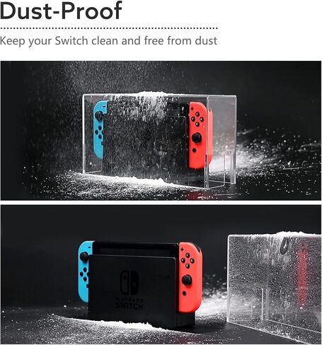 غطاء غبار FYY لجهاز نينتندو سويتش، غطاء واقٍ شفاف من الأكريليك الشفاف لرسو السفن وأجهزة التحكم، صندوق عرض مقاوم للماء لجهاز نينتندو سويتش/سويتش OLED in Kuwait
