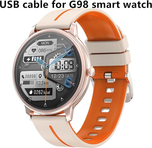 كابل USB للساعات الذكية HYSTORM G98، شاحن بديل مغناطيسي 2.84 مم متوافق مع الساعات الذكية HYSTORM G98 1.43 بوصة in Kuwait
