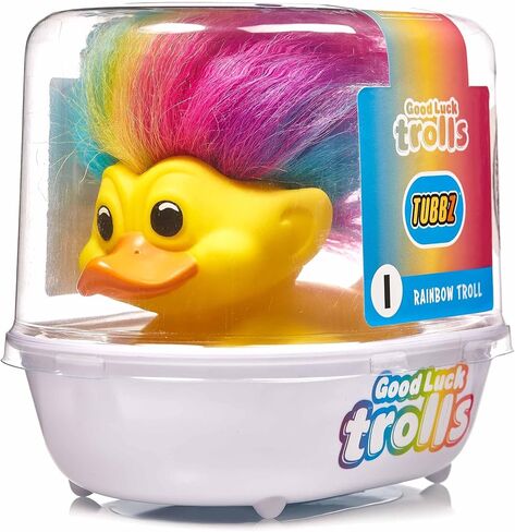 TUBBZ First Edition Green Troll Collectible Vinyl Rubber Duck Figure - Official Good Luck Trolls Merchandise - Kids TV, Movies & Video Games in Saudi Arabia