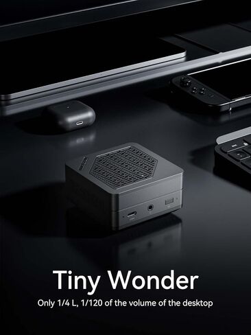 MINISFORUM Mercury EM680 Mini PC AMD Ryzen 7 6800U 32GB LPDDR5 6400MHz 512GB PCIe4.0 SSD AMD Radeon 680M كمبيوتر صغير، WiFi 6E/BT5.2، 1 × فتحة بطاقة TF / 2x USB4/1 x HDMI/3X USB3.2 in Kuwait