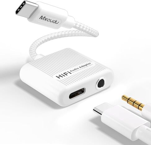 USB C to 3.5mm Audio Adapter and Charger 2 in 1 USB C to Aux Headphone Dongle with 60W PD Fast Charging Compatible with iPhone 15/15 Pro Max, Galaxy S24/S24 Ultra/S23, Pixel 8/8Pro/7, iPad Pro in Kuwait
