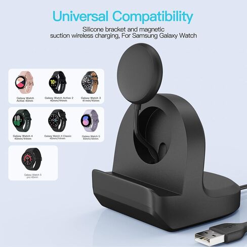 Charging Stand Compatible for Samsung Galaxy Watch,Charger Stand with Charging Cable,Magnetic Wireless Charging Station USB (USB-A) in Saudi Arabia