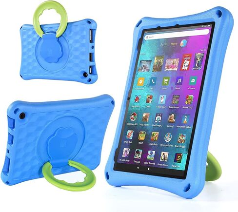 Fire Max 11 Tablet Case for Kids(2023 Release),Riaour Amazon Kindle Fire Max 11 Case for Kids EVA Fire Max 11 Kid-Proof case with Stand Handle Shockproof Kid-Friendly Durable Case for Boy Girl - Blue in Saudi Arabia