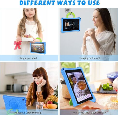 Fire Max 11 Tablet Case for Kids(2023 Release),Riaour Amazon Kindle Fire Max 11 Case for Kids EVA Fire Max 11 Kid-Proof case with Stand Handle Shockproof Kid-Friendly Durable Case for Boy Girl - Blue in Saudi Arabia