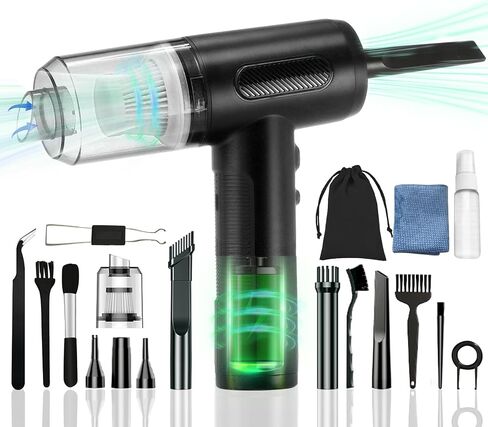 Compressed Air Duster, Electric Air Duster, PC Cleaning Kit, 4000mah Battery, Keyboard Cleaning with Cleaning Brush and USB Quick Charge for PC, Car, Office, Sofa in Saudi Arabia