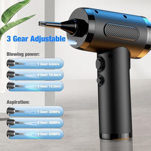 Compressed Air Duster, Electric Air Duster, PC Cleaning Kit, 4000mah Battery, Keyboard Cleaning with Cleaning Brush and USB Quick Charge for PC, Car, Office, Sofa in Saudi Arabia