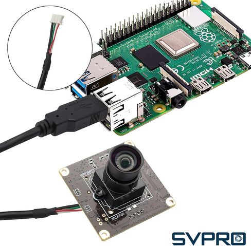 وحدة كاميرا USB SVPRO 12MP، كاميرا Lightburn 4K 30 إطارًا في الثانية IMX577 كاميرا USB 1080P 120 إطارًا في الثانية كاميرا عالية السرعة مع عدسة تركيز يدوية M12، كاميرا كمبيوتر UVC لـ Raspberry Pi، Linux، Windows، Android، Mac OS in Saudi Arabia