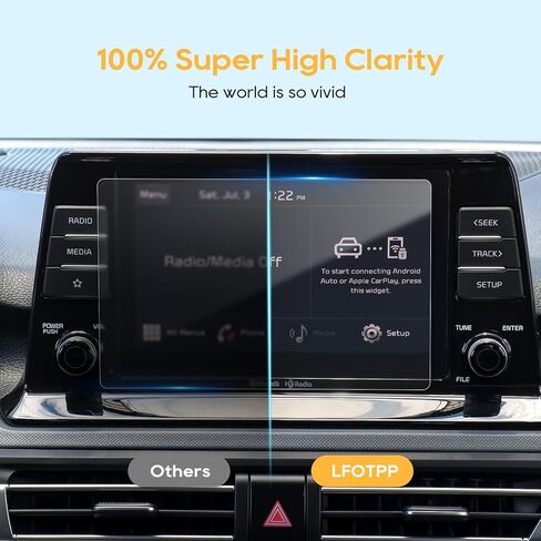 LFOTPP Car Navigation Screen Protector for 2020 2021 Seltos 10.25-Inch, Tempered Glass 9H Hardness Car Infotainment Stereo Display Center Touchscreen Protective Film Scratch-Resistant in Saudi Arabia