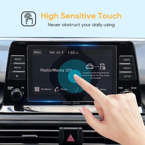 LFOTPP Car Navigation Screen Protector for 2020 2021 Seltos 10.25-Inch, Tempered Glass 9H Hardness Car Infotainment Stereo Display Center Touchscreen Protective Film Scratch-Resistant in Saudi Arabia