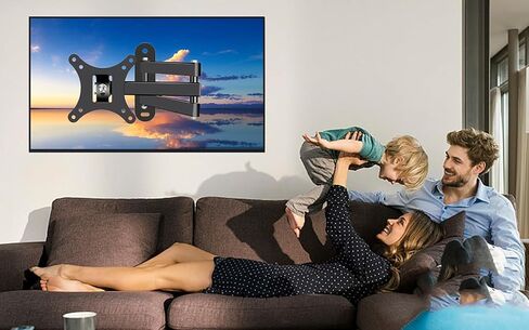 حامل جداري للتلفزيون لمعظم شاشات التلفزيون المسطحة LED LCD مقاس 10-32 بوصة وشاشة يصل وزنها إلى 33 رطلًا مع إمالة دوارة، الحد الأقصى VESA 100x100 مم (MDG-C310) in Saudi Arabia
