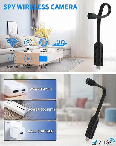 كاميرا 1080P HD بمقبس USB مع كشف الحركة، ليلاً، عرض عن بعد لأمن منزل السيارة in Saudi Arabia