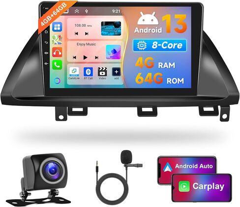 8 Core 4G 64G لهوندا أوديسي 2005-2010 Android Car Stereo Radio Carplay، Rimoody 10.1 بوصة تعمل باللمس راديو السيارة GPS 4G-WiFi Bluetooth FM DSP-36 Mirror Link 59-UI Themes كاميرا احتياطية in Saudi Arabia