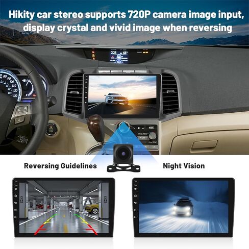 [2+64G] راديو Hikity Android لسيارة Toyota Venza 2008-2016 مع Carplay، شاشة لمس 9 بوصة ستيريو Android Auto مع نظام ملاحة GPS HiFi WiFi BT FM RDS كاميرا احتياطية in Saudi Arabia