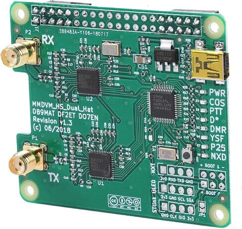 Socobeta USB وحدة هوت سبوت MMDVM مجموعة وحدة مزدوجة لوحة هوائي مزدوج لـ DMR/P-25/D-Star in Saudi Arabia