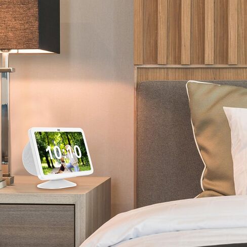 HomeMount Echo Show 8 3rd Stand - Tilt 18 Degrees Forward & Backward Magnetic Non-Slip Bottom Adjustable Cellphones & Show 8 Accessories (White) in Saudi Arabia