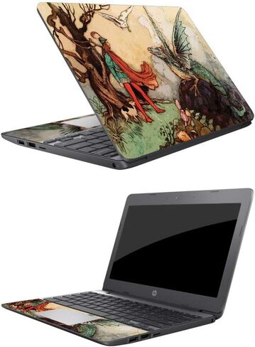 MightySkins Skin Compatible with HP Chromebook 11 (2018) 11.6" - Game Kid Pink | Protective, Durable, and Unique Vinyl Decal wrap Cover | Easy to Apply, Remove, and Change Styles | Made in The USA in Saudi Arabia