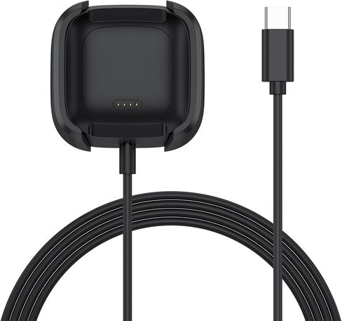 شاحن متوافق مع Versa 2، كابل شحن USB C بديل ومحول قاعدة حامل لساعة Fitbit Versa 2 للياقة البدنية الذكية (فقط لـ Versa 2) in Kuwait