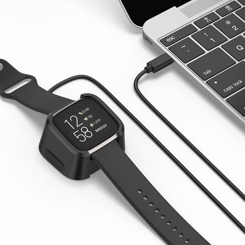 شاحن متوافق مع Versa 2، كابل شحن USB C بديل ومحول قاعدة حامل لساعة Fitbit Versa 2 للياقة البدنية الذكية (فقط لـ Versa 2) in Kuwait
