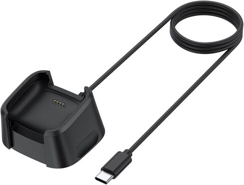 شاحن متوافق مع Versa 2، كابل شحن USB C بديل ومحول قاعدة حامل لساعة Fitbit Versa 2 للياقة البدنية الذكية (فقط لـ Versa 2) in Kuwait