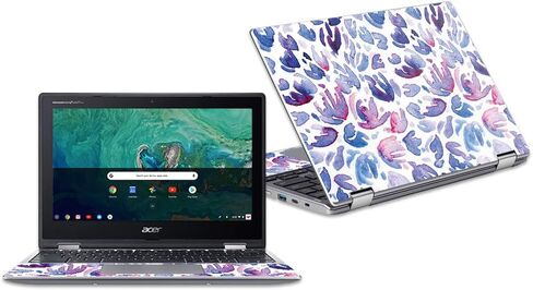MightySkins Skin Compatible with Acer Chromebook Spin 11" CP311 - Yellow Poppy | Protective, Durable, and Unique Vinyl Decal wrap Cover | Easy to Apply, Remove, and Change Styles | Made in The USA in Kuwait