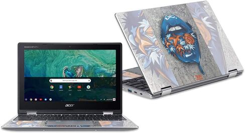 MightySkins Skin Compatible with Acer Chromebook Spin 11" CP311 - Yellow Poppy | Protective, Durable, and Unique Vinyl Decal wrap Cover | Easy to Apply, Remove, and Change Styles | Made in The USA in Kuwait
