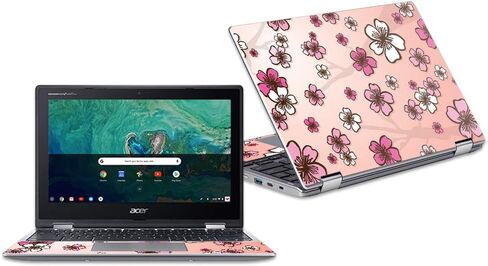 MightySkins Skin Compatible with Acer Chromebook Spin 11" CP311 - Yellow Poppy | Protective, Durable, and Unique Vinyl Decal wrap Cover | Easy to Apply, Remove, and Change Styles | Made in The USA in Kuwait