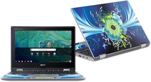 MightySkins Skin Compatible with Acer Chromebook Spin 11" CP311 - Yellow Poppy | Protective, Durable, and Unique Vinyl Decal wrap Cover | Easy to Apply, Remove, and Change Styles | Made in The USA in Kuwait