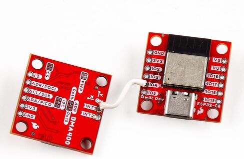 لوحة تطوير الجيب SparkFun Qwiic - وحدة ESP32-C6 Mini-1، بما في ذلك موصل USB-C، موصل Qwiic، موصل بطارية JST ثنائي السن، أبعاد اللوحة: (بوصة) 1 بوصة × 1 بوصة in Saudi Arabia