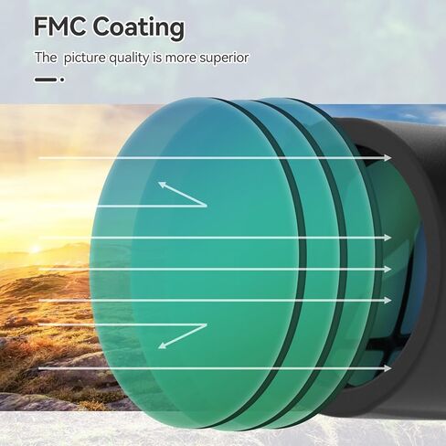 مناظير SVBONY SA205 للبالغين، مناظير حقلية مسطحة 10x42، مناظير زجاجية ED مع محول هاتف مطور، مناظير مقاومة للماء مع حزام لمشاهدة الطيور in Kuwait