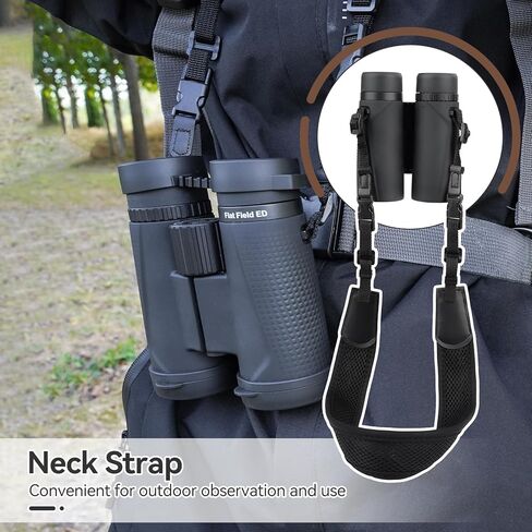 مناظير SVBONY SA205 للبالغين، مناظير حقلية مسطحة 10x42، مناظير زجاجية ED مع محول هاتف مطور، مناظير مقاومة للماء مع حزام لمشاهدة الطيور in Kuwait