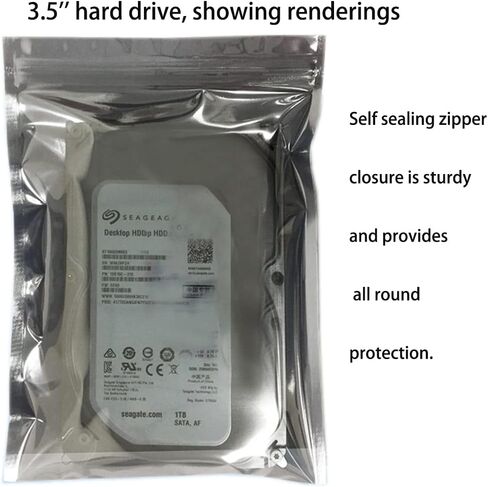 50pcs 5.9x7.8in/15x20cm Anti Static Bags, Premium Resealable Antistatic Bags for Various Precision Parts, Electronic Equipment, HDD, SSD Hard Drive, Computer Accessories in Kuwait