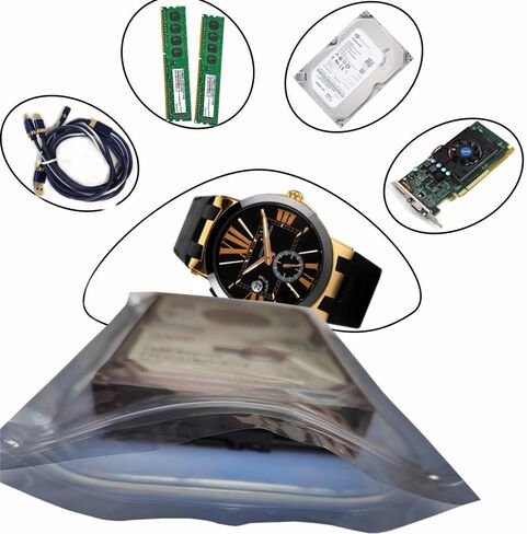 50pcs 5.9x7.8in/15x20cm Anti Static Bags, Premium Resealable Antistatic Bags for Various Precision Parts, Electronic Equipment, HDD, SSD Hard Drive, Computer Accessories in Kuwait