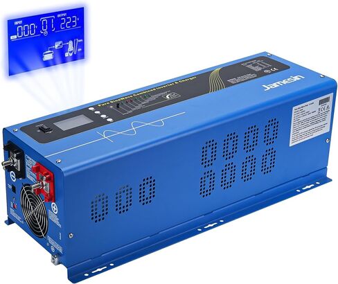 Jamesin 4000W Pure Sine Wave Power Inverter, Peak Power 12000W,24 VDC to 110/120 VAC with LED Display for Renewable Energy Systems, utilities, RVs, Residential Solar Systems in Saudi Arabia