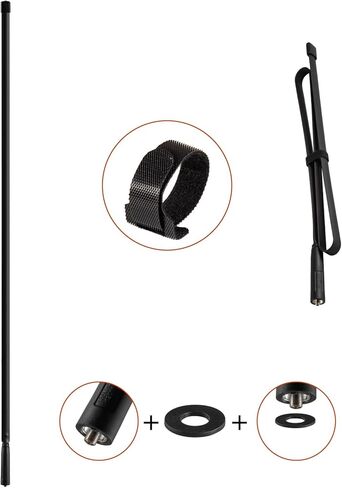 2-حزمة 42.5 بوصة قابلة للطي CS التكتيكية SMA أنثى هام راديو هوائي ثنائي النطاق VHF UHF 136-520MHz هوائي لBaofeng UV-5R BF-F8HP BF-888S 5RM K5PLUS UV-5G Plus Ham اتجاهين راديو in Kuwait