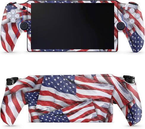 Carbon Fiber Gaming Skin Compatible with PS5 Portal Remote Player - Mountain Waves - Premium 3M Vinyl Protective Wrap Decal Cover - Easy to Apply | Crafted in The USA by MightySkins in Saudi Arabia