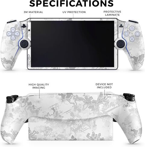 Carbon Fiber Gaming Skin Compatible with PS5 Portal Remote Player - Mountain Waves - Premium 3M Vinyl Protective Wrap Decal Cover - Easy to Apply | Crafted in The USA by MightySkins in Saudi Arabia